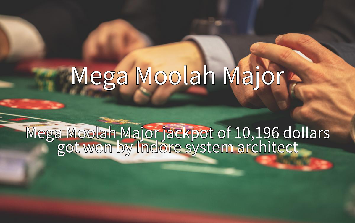 Mega Moolah Major jackpot of 10,196 dollars got won by Indore system architect